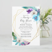 熱帯の幾何学的な夏のドライブ(シャワー付) 招待状 (スタンド正面)