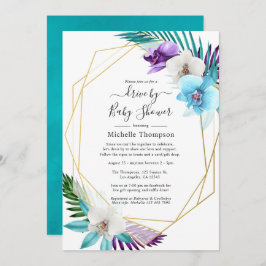 熱帯の幾何学的な夏のドライブ（シャワー付） 招待状