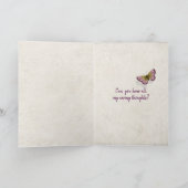 熱帯の庭の蝶 早く回復して カード (内部)