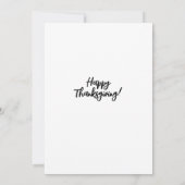 熱帯の感謝祭の挨拶 招待状 (裏面)