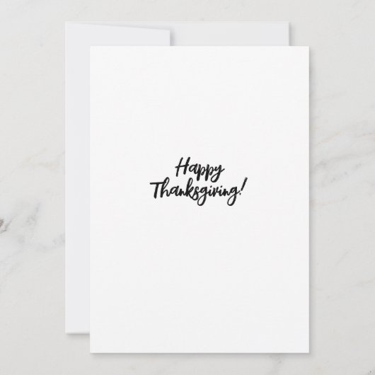 熱帯の感謝祭の挨拶 招待状 (裏面)