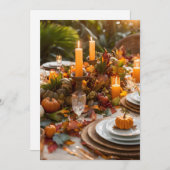 熱帯の感謝祭の挨拶 招待状 (正面/裏面)