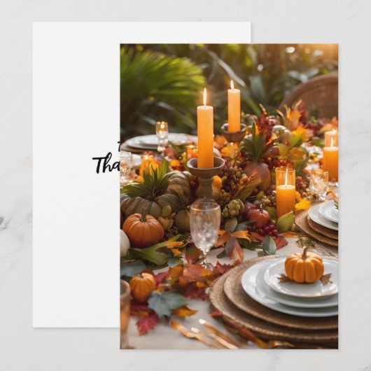 熱帯の感謝祭の挨拶 招待状 (正面/裏面)