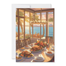 熱帯の感謝祭の饗宴=グリーティングカード