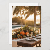熱帯の感謝祭ディナー シーズンカード (正面/裏面)