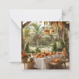 熱帯の感謝祭ディナー ノートカード