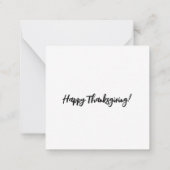 熱帯の感謝祭ディナー ノートカード (裏面)