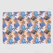 熱帯の抽象芸術で ゴルフタオル (横)