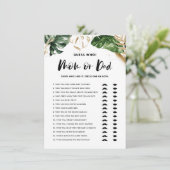 熱帯の推測誰がママまたはパパ赤ちゃんシャワーゲーム エンクロージャーカード (スタンド正面)