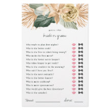 熱帯の推測誰が花嫁または花婿シャワーゲーム