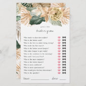 熱帯の推測誰が花嫁または花婿シャワーゲーム (正面/裏面)