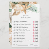 熱帯の推測誰が花嫁または花婿シャワーゲーム (正面/裏面)