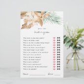 熱帯の推測誰が花嫁または花婿シャワーゲーム (スタンド正面)