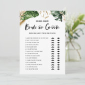 熱帯の推測誰の花嫁または花婿シャワーカード 招待状 (スタンド正面)