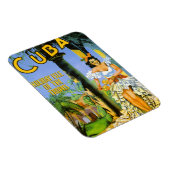 熱帯の旅行ポスターのキューバの休日の島 マグネット (右側)