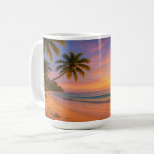 熱帯の日の出海岸線 コーヒーマグカップ (正面左)