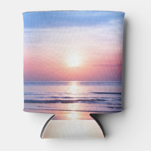 熱帯の日の出：海、空、セレニティ 缶クーラー (正面)