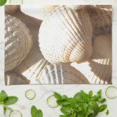 熱帯の晴れたエキゾチックな貝殻 キッチンタオル (折り畳み)