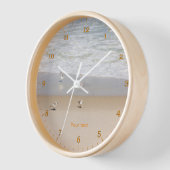 熱帯の晴れたビーチ 壁時計 (傾斜)