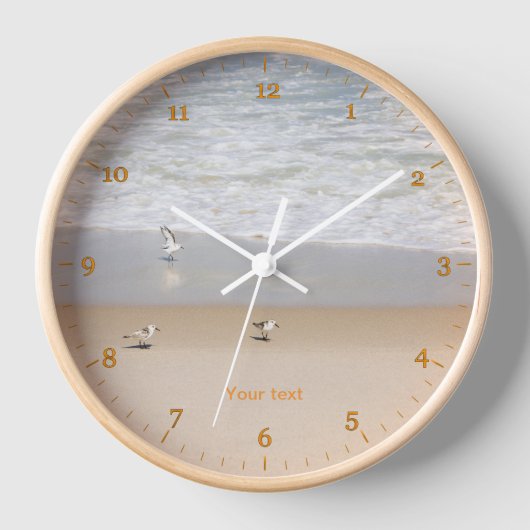 熱帯の晴れたビーチ 壁時計 (正面)
