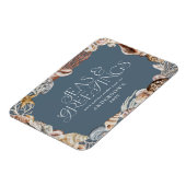 熱帯の暖かいクリスマスの海と挨拶モダン マグネット (左側)