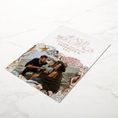 熱帯の暖かいクリスマスの海と挨拶モダン 箔シーズンカード (回転した状態)