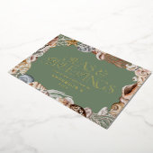 熱帯の暖かいクリスマスの海と挨拶モダン 箔シーズンカード (回転した状態)