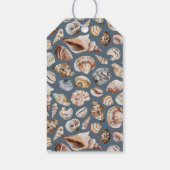 熱帯の暖かいクリスマスの海の挨拶フォトブルー ギフトタグ (裏面)