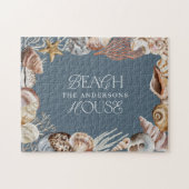 熱帯の暖かい海の貝殻の夏の休暇ファミリーユーザー ジグソーパズル (横)