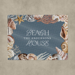 熱帯の暖かい海の貝殻の夏の休暇ファミリーユーザー ジグソーパズル