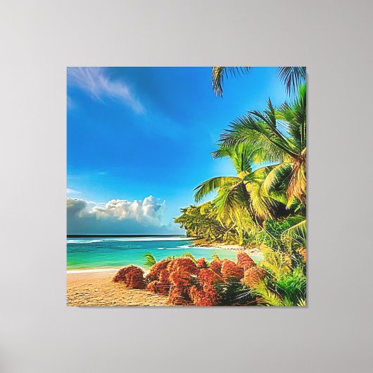 熱帯の楽園。 キャンバスプリント (正面)