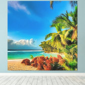 熱帯の楽園。 キャンバスプリント (インサイチュ (ウッドフロア))