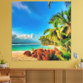 熱帯の楽園。 キャンバスプリント (インサイチュ (リビング))