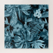 熱帯の水のカラーパラダイス：ジャングルの花 ジグソーパズル (横)