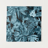 熱帯の水のカラーパラダイス:ジャングルの花 タペストリー (正面(横))