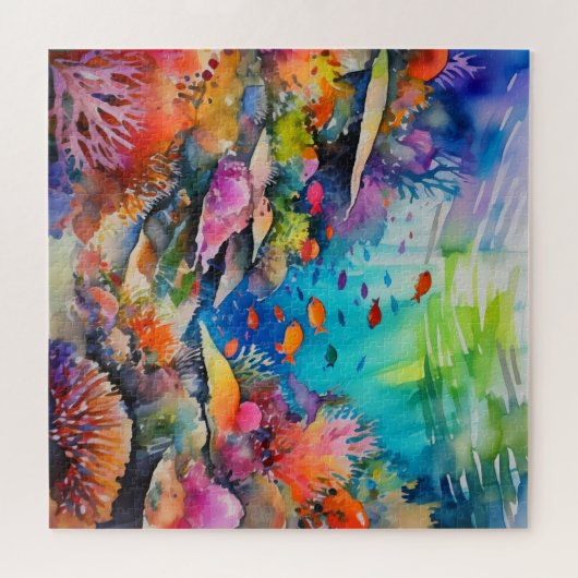 熱帯の水の色のシーンパズル ジグソーパズル (横)