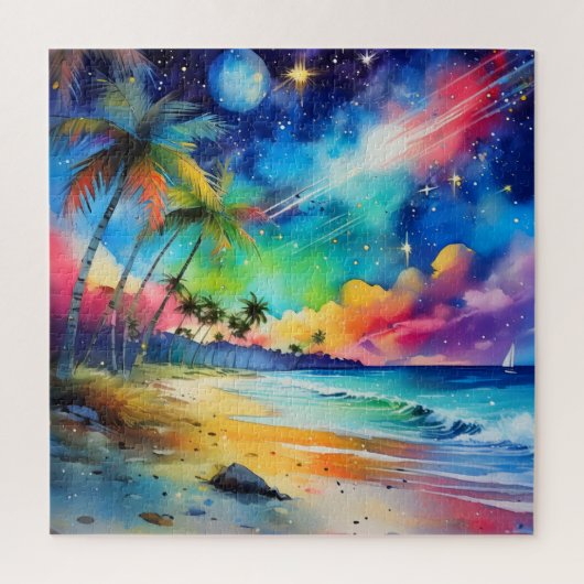 熱帯の水の色のシーンパズル ジグソーパズル (縦)