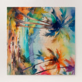 熱帯の水の色のシーンパズル ジグソーパズル (横)