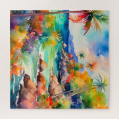 熱帯の水の色のシーンパズル ジグソーパズル (横)