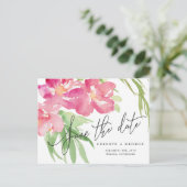 熱帯の水の色のフローラは日付を保存 案内ポストカード (スタンド正面)