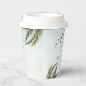 熱帯の水の色のヤシの木ベビーシャワー 紙コップ (右)