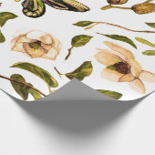 熱帯の水の色のヴィンテージセットで孤立した小片 ラッピングペーパー (角)