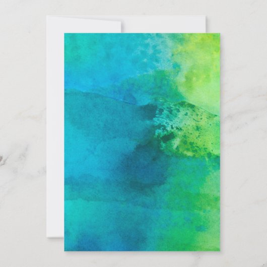 熱帯の水の色の夏の結婚式の日付を保存 セーブザデート (裏面)