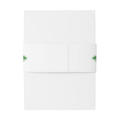 熱帯の水の色の緑のフローラ結婚 招待状ベリーバンド (裏面例)