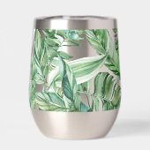 熱帯の水の色の緑の離れ金ゴールドの愛（薄い） (背面)