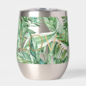 熱帯の水の色の緑の離れ金ゴールドの愛（薄い） (正面)