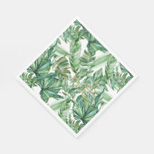 熱帯の水の色の緑の離れ金ゴールドの愛（薄い） スタンダードランチョンナプキン (角)