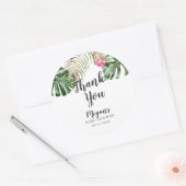 熱帯の水の色離れの赤ちゃんシャワー ラウンドシール (封筒)