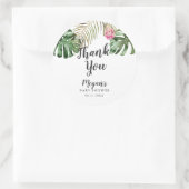 熱帯の水の色離れの赤ちゃんシャワー ラウンドシール (バッグ)