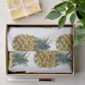 熱帯の水色のパイナップルパターン名 薄葉紙 (ギフト)